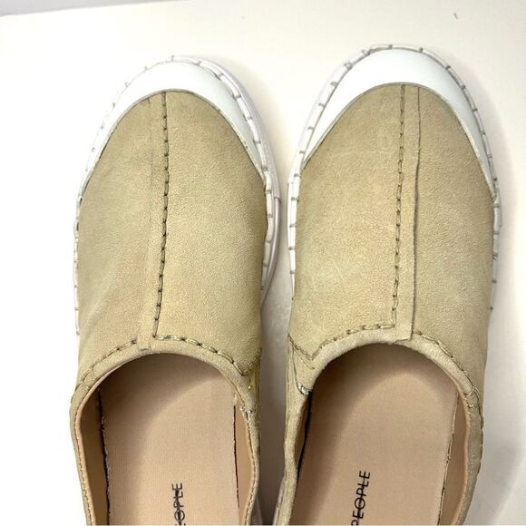 Free‎ People Juno Slip On Sport Sneakers Cafe Tan Suede and White Size NIB - Picture 5 of 8